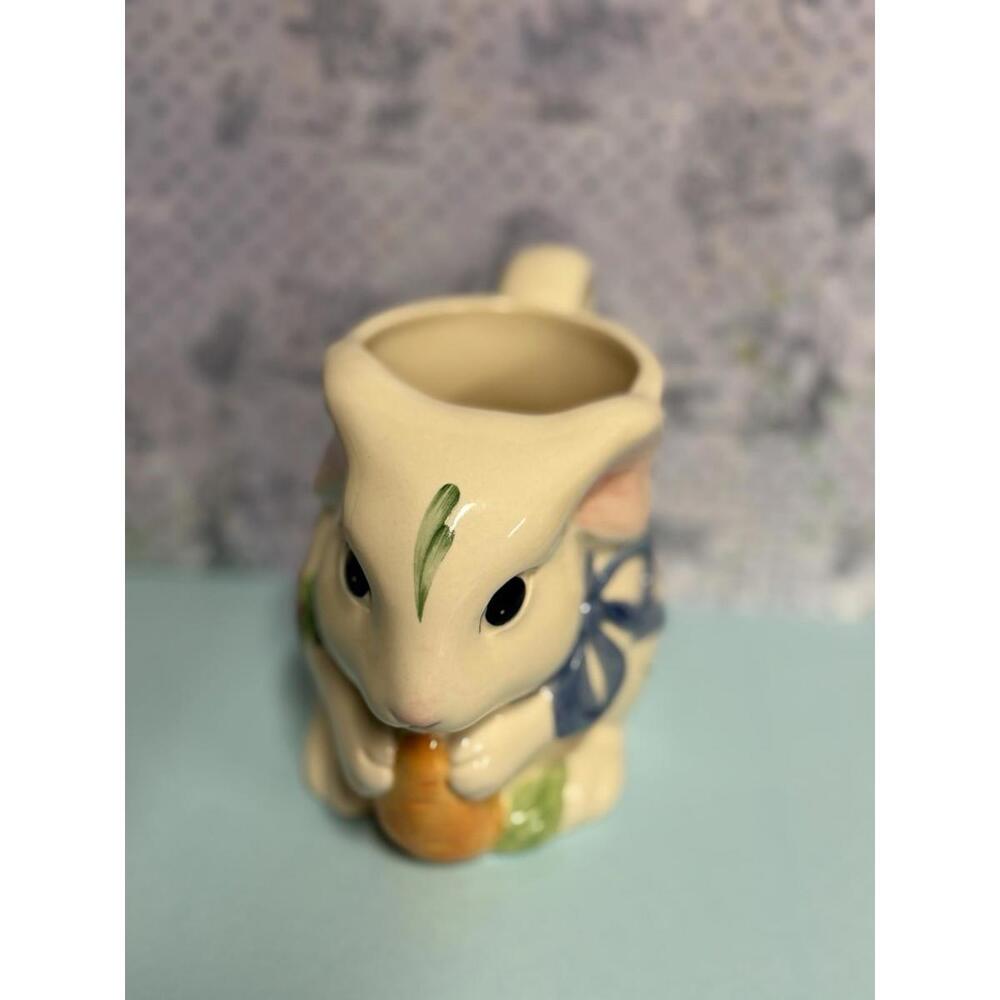 Lenox Poppies on Blue Barnyard Collection Bunny Rabbit Ceramic Mug With Box - Picture 4 of 7